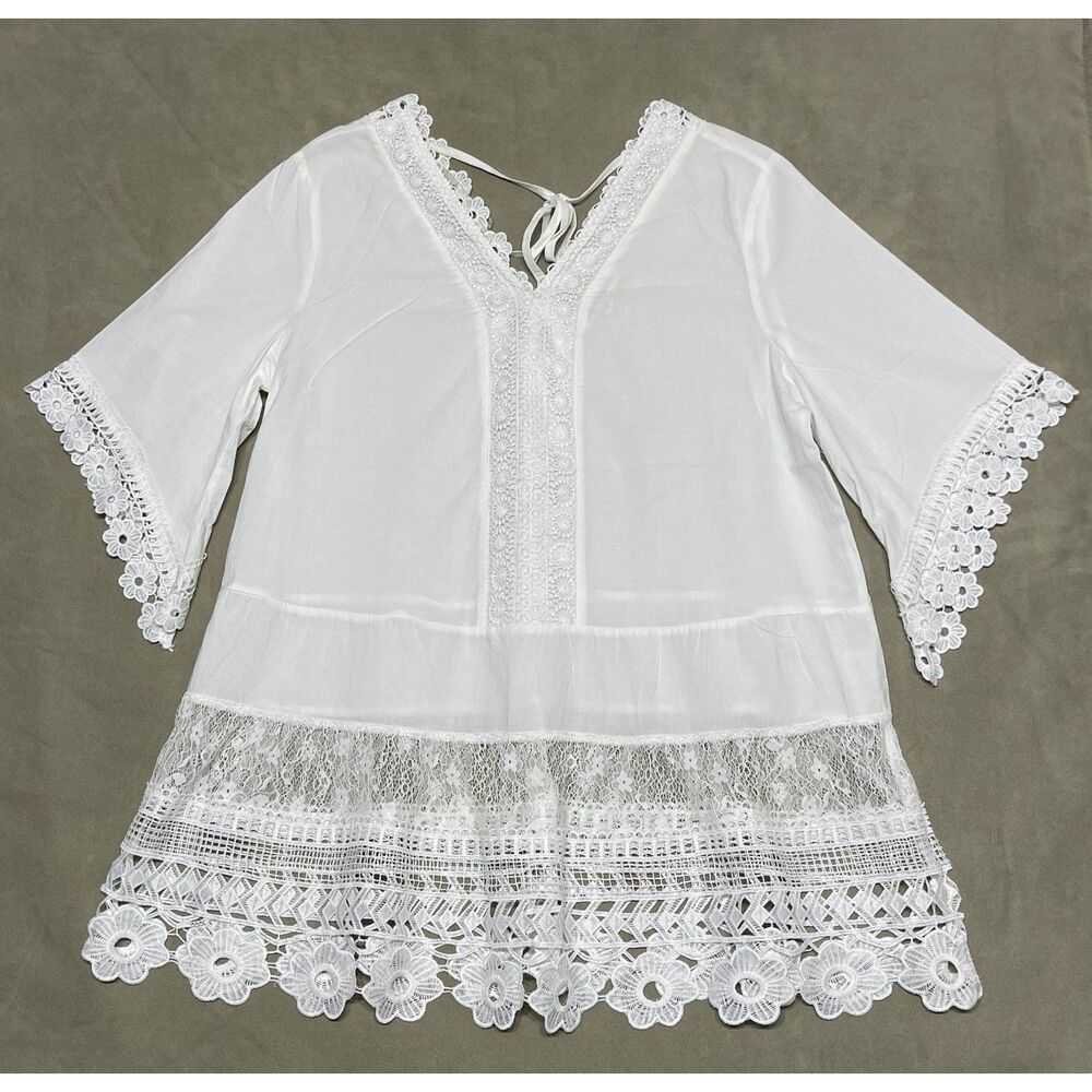 Indigo Thread Co. Tunic with lace - Size L